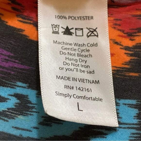 LULAROE Kimono Women Large Colorful Open Waterfall Short Sleeve Longline. - Picture 8 of 11